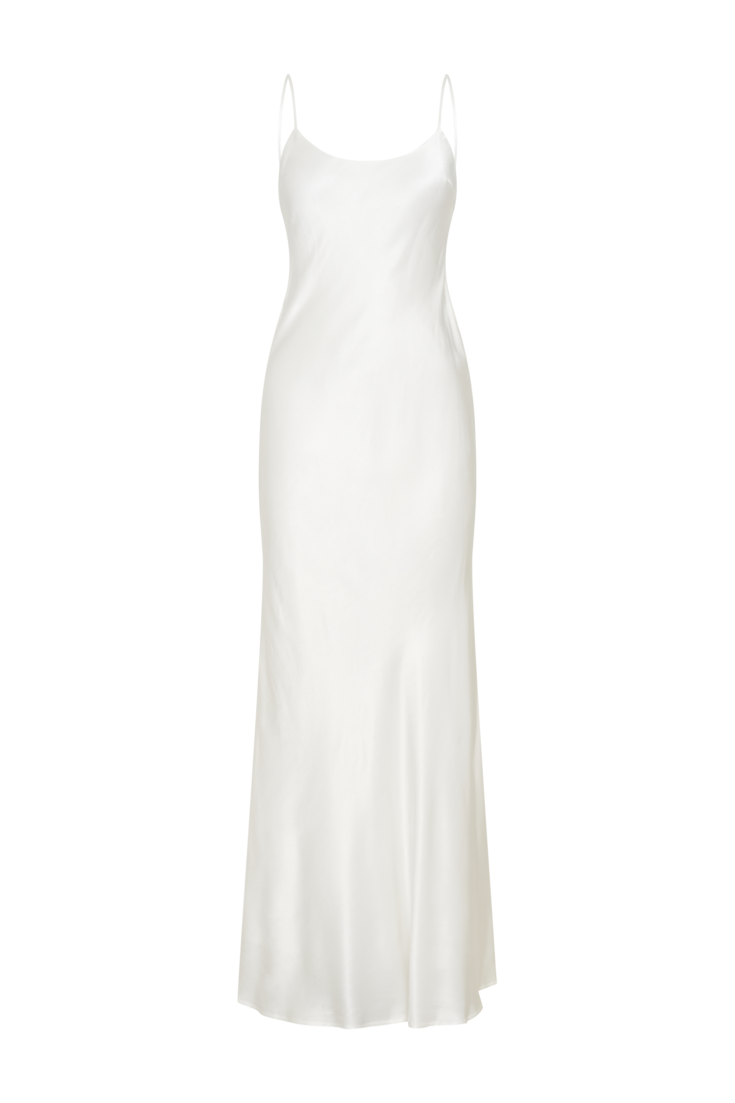 Kailey Low Back Maxi Dress With Detachable Bow Train - White